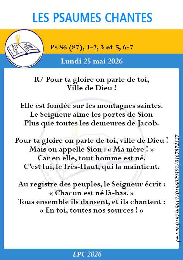 Visuel du psaume 86(87)