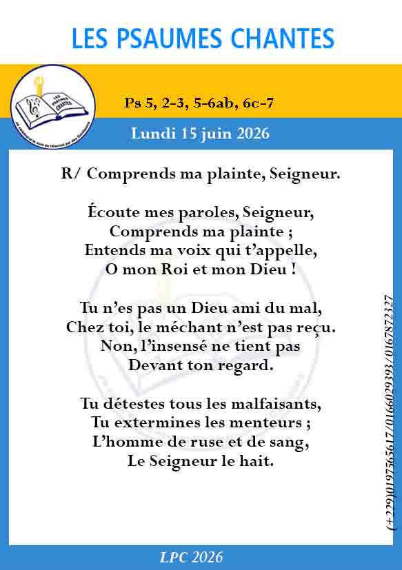 Visuel du psaume 5
