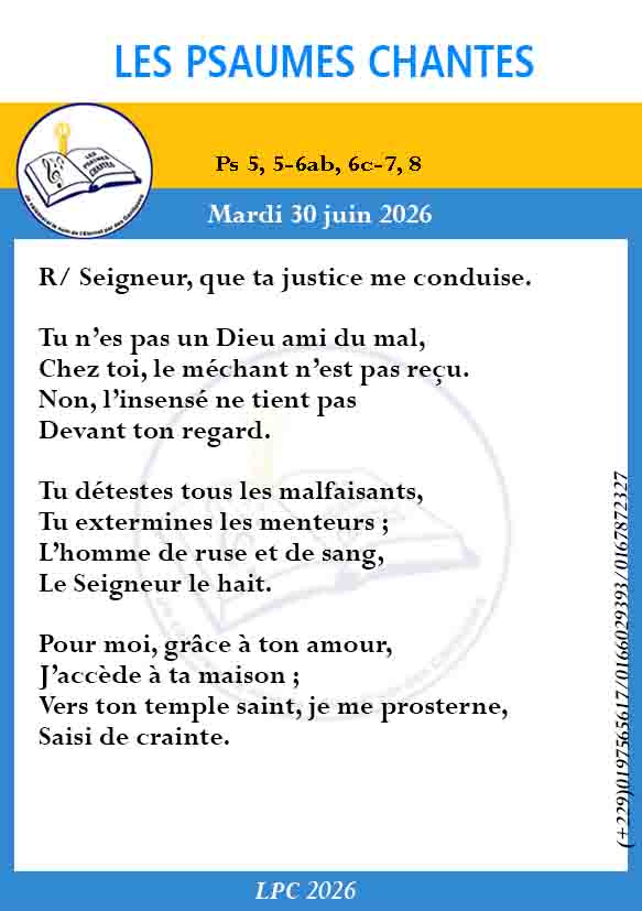 Visuel du psaume 5