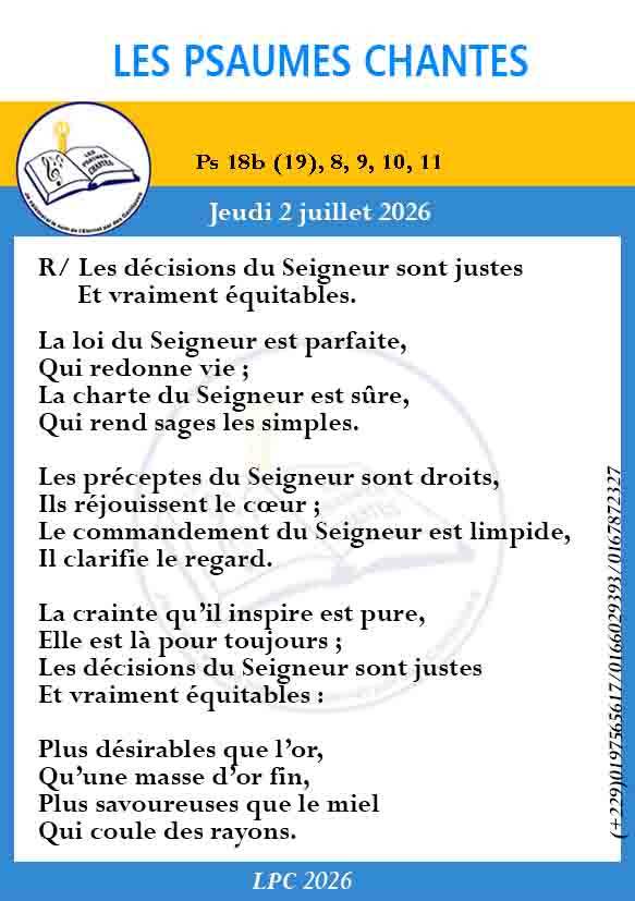 Visuel du psaume 18B(19)