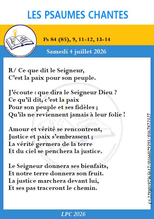Visuel du psaume 84(85)