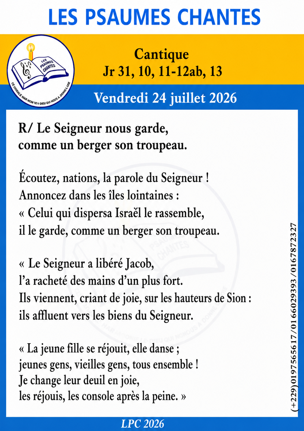 Visuel du psaume Jr 31