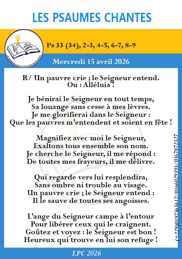 Visuel du psaume 33 (34)