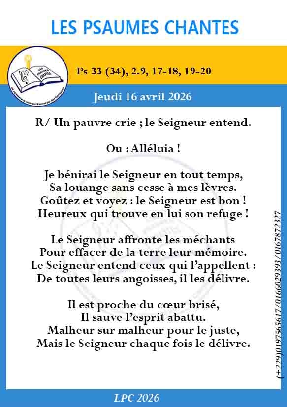 Visuel du psaume 33 (34)