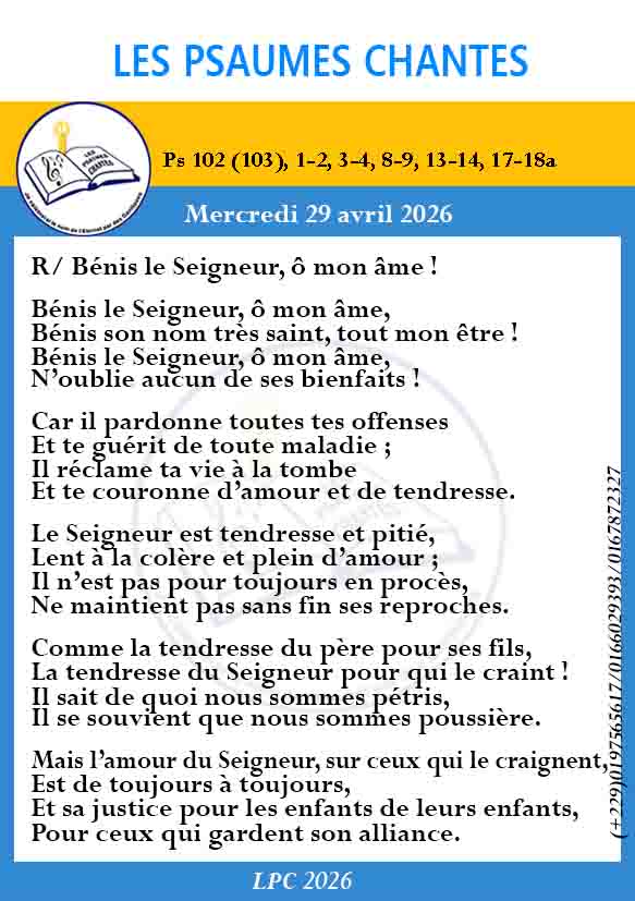 Visuel du psaume 102(103)